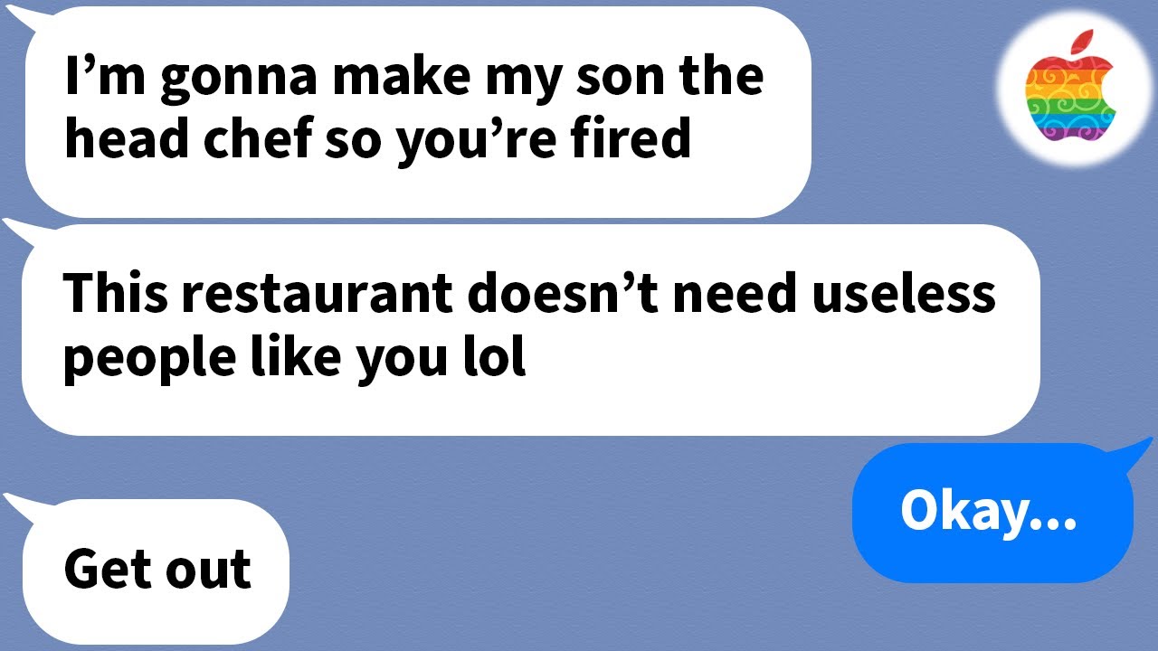 【Яблоко】 Жена владельца уволила меня, потому что я готовлю хуже, чем ее сын.