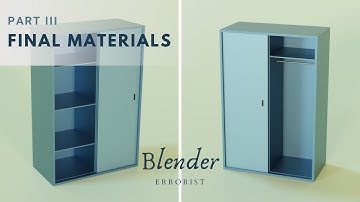 Wardrobe Final Materials Blender Tutorial - Part III