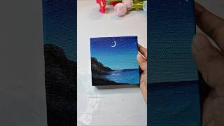 mini canvas painting 😍🤗🎨 #easytutorial #minicanvaspainting #acrylicpainting #artshorts