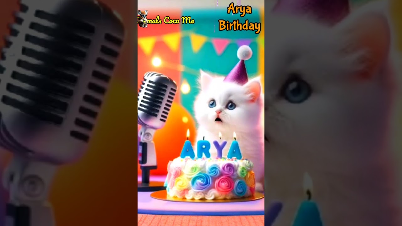 HAPPY BIRTHDAY TO YOU ARYA | HAPPY BIRTHDAY SONG WITH NAMES | Adorable Cute Cat 😺 