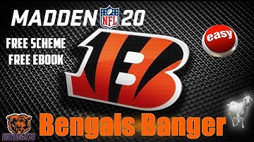 BENGALS MINI SCHEME MADDEN 20 - EASY READ OFFENSE MADDEN 20 - SINGLEBACK DUCE CLOSE = BENGAL BANGER