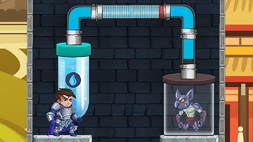 hero pipe rescue -water puzzle gameplay /mobile game