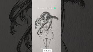 Flowing Hair Sketch Tutorial ✨#shorts #crafttutorial