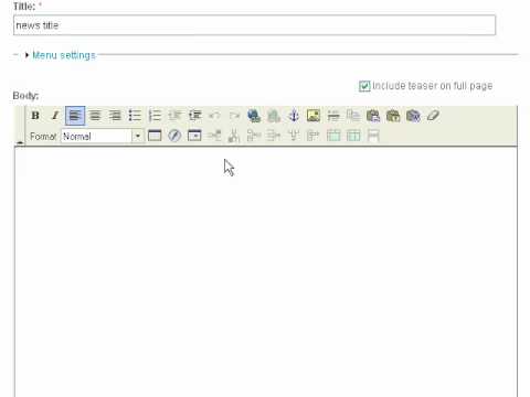 How to create News using Drupal - Aspedia