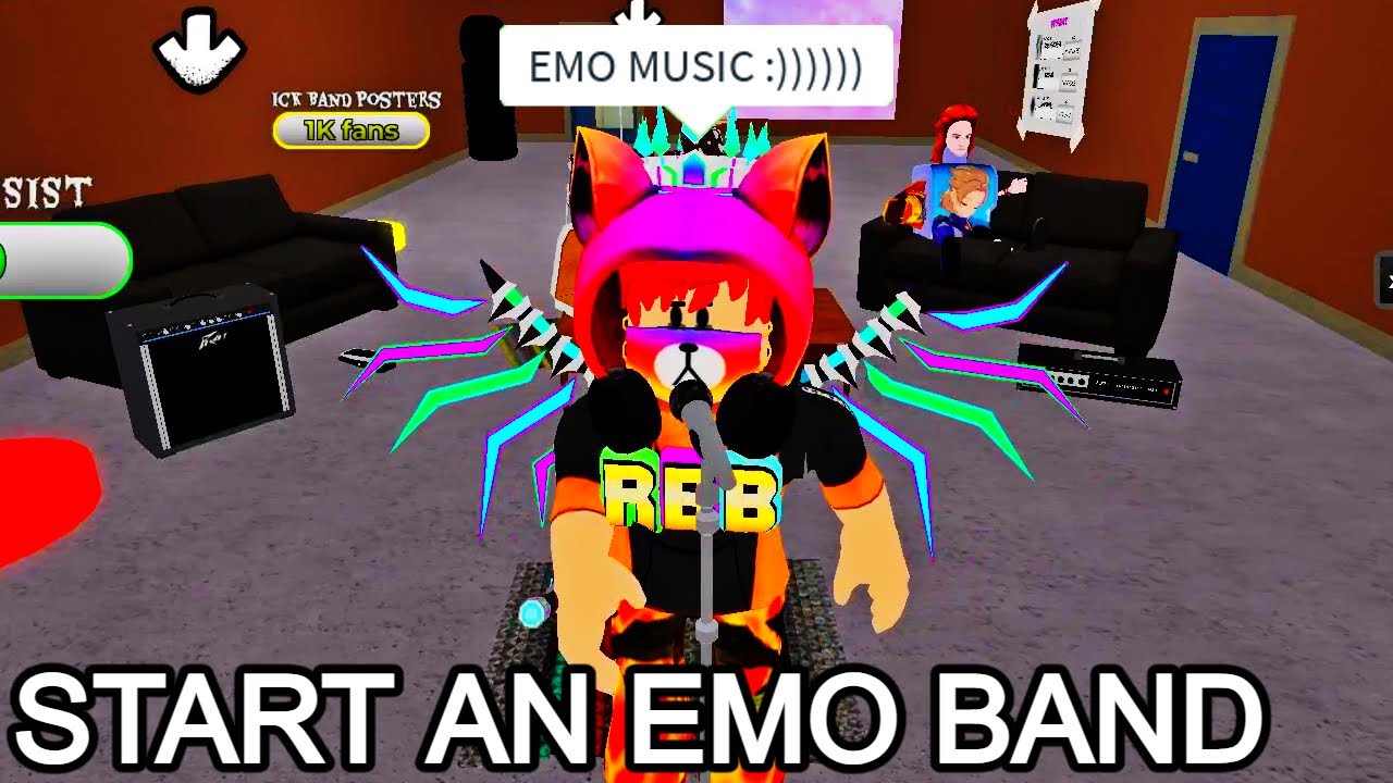 ROBLOX START AN EMO BAND FROM YOUR GARAGE - YouTube