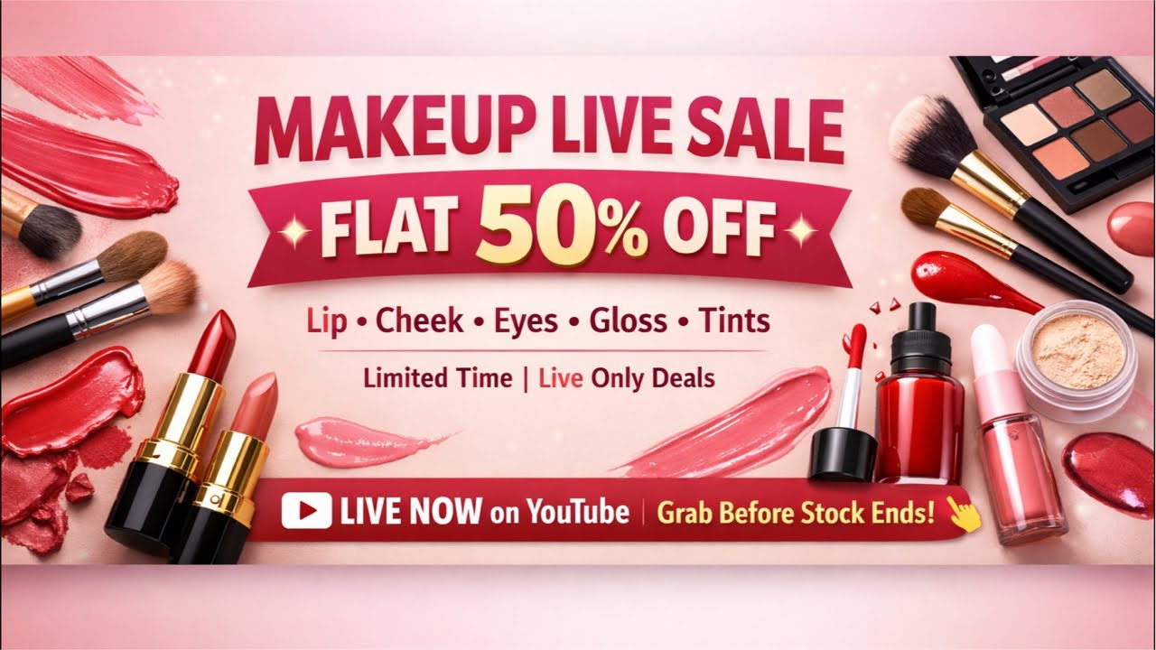 Korean makeup products live sale 50% off 