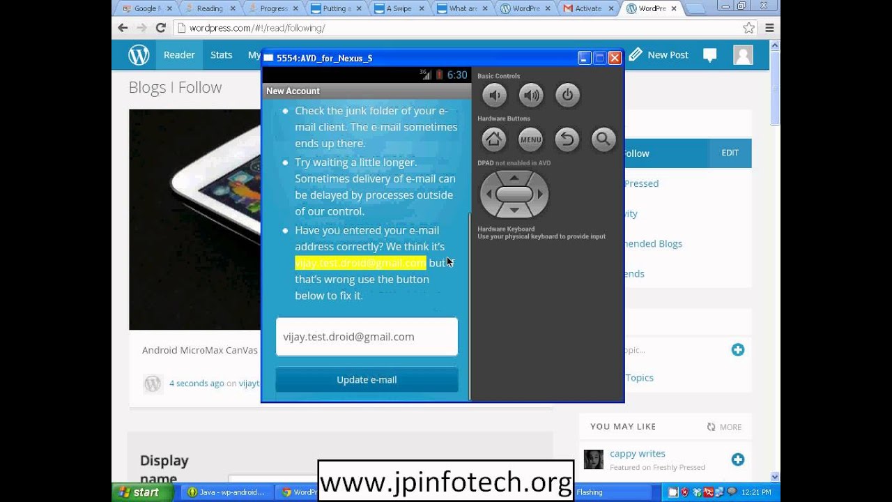 Andro WORDPRESS WORDPRESS blogging using ANDROID - YouTube