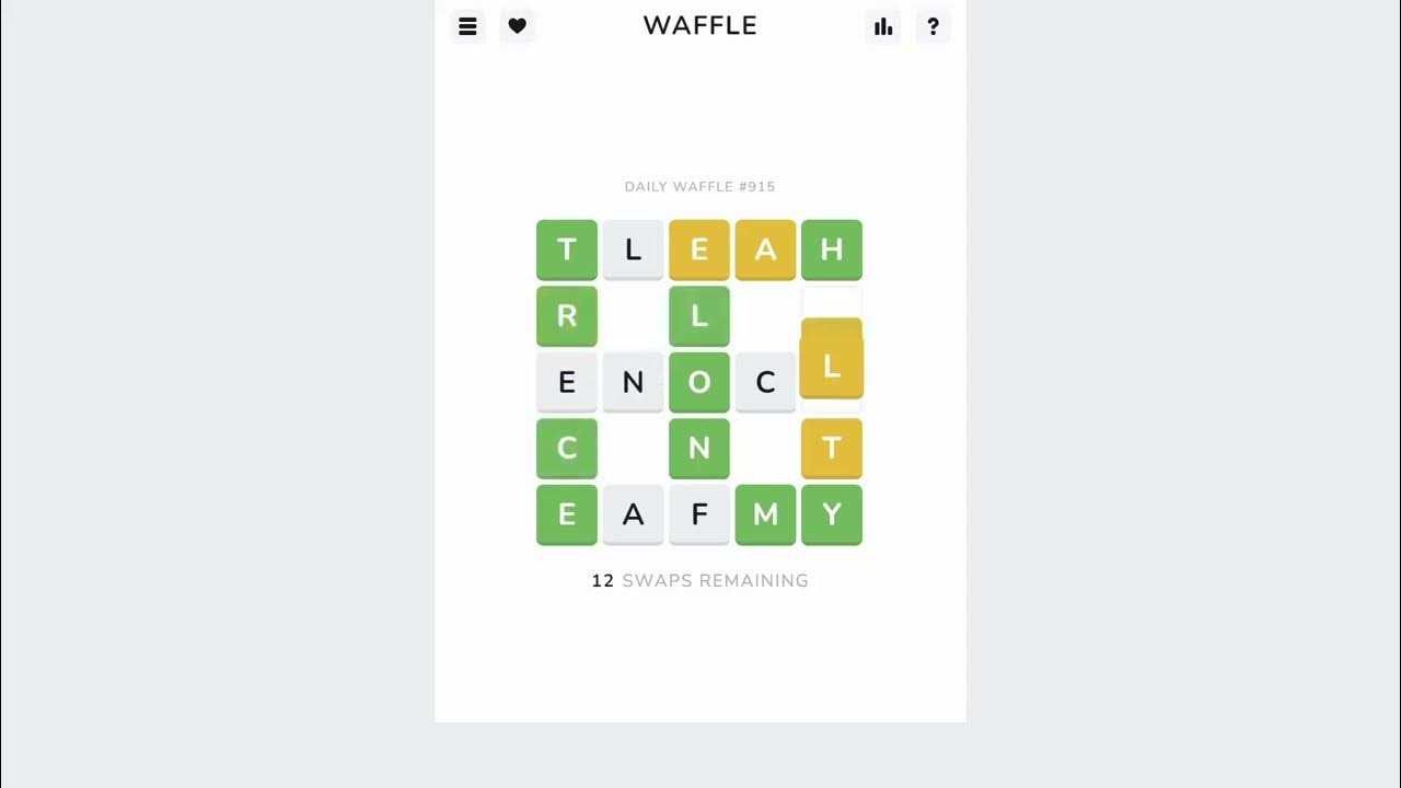 Ai solve daily waffle game 915 7 23 2024 asmr youtube