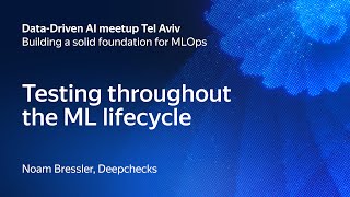 Testing throughout the ML lifecycle