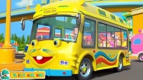 Wheels On The Bus Go Round And Round, Vehicle Song and Nursery Rhymes for Kids - LIVE