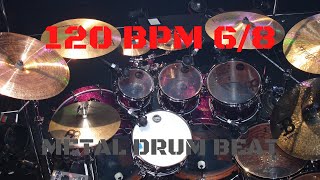 Video thumbnail of "120 Bpm Metal 6/8 Drum beat by SolidTracks"