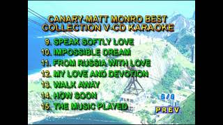 Canary VCD Platinum Series: Matt Monro Songlist