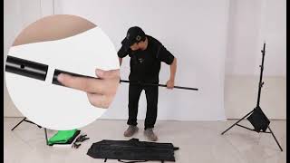 How to use FGen Baumwolle Greenscreen Set Fotostudio Hintergrundsystem screenshot 3