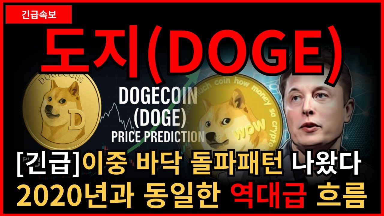 도지코인 이중 바닥 돌파패턴 나왔다 2020년 말 나와줬던 고점까지 한번에 갑니다 지금 준비하세요