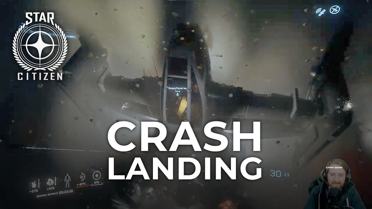 Star Citizen 3.10 LIVE - Cutlass Crash Landing in a Blizzard - YouTube