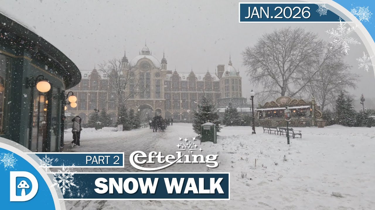 ❄ Sneeuw Tour Efteling: Deel 2 - Entreegebied | Winter Efteling 2025-2026