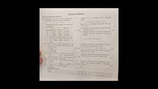 Class 11th, Chemistry (Morning) Question Paper, 1st Annual Exam Fbise, 2026