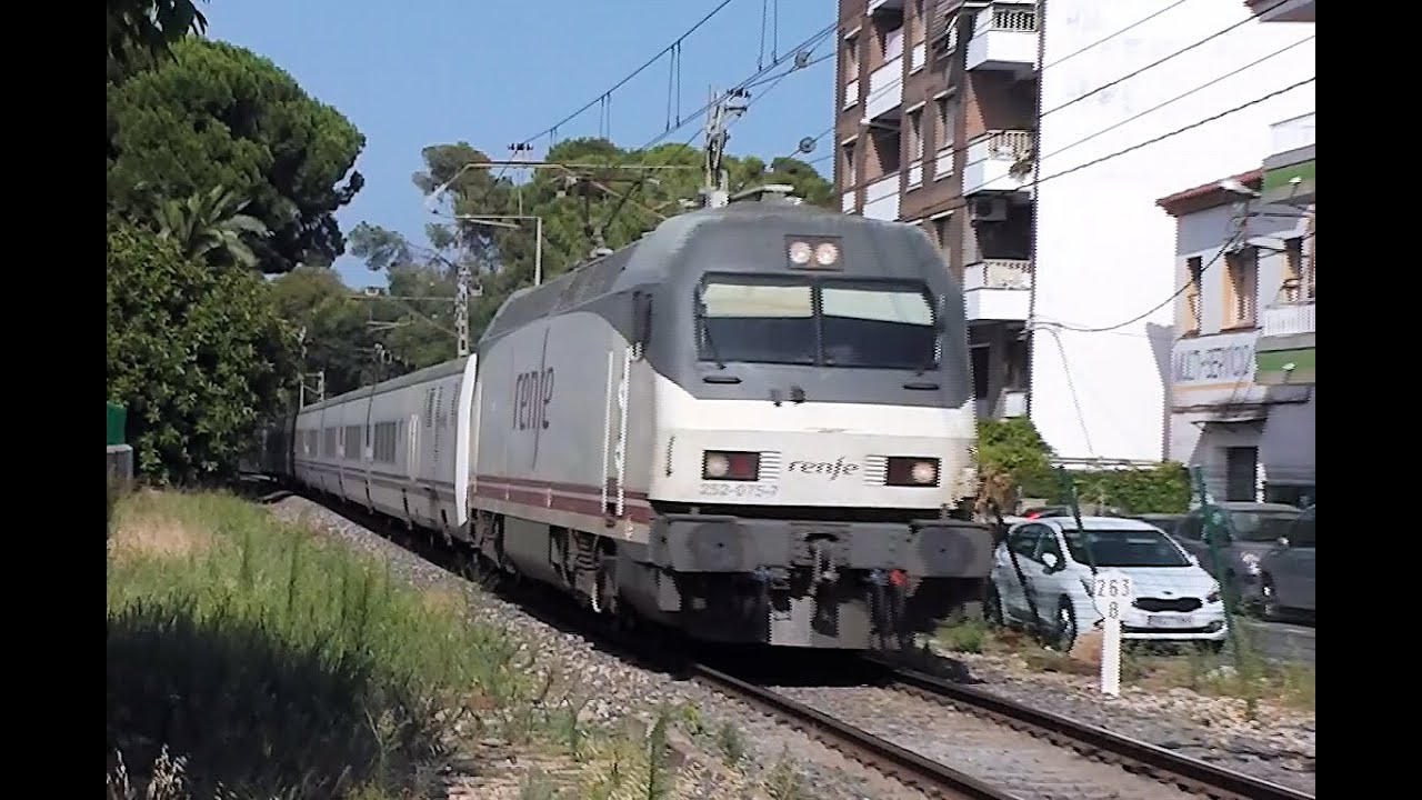 Renfe trains in Salou Station, Spain