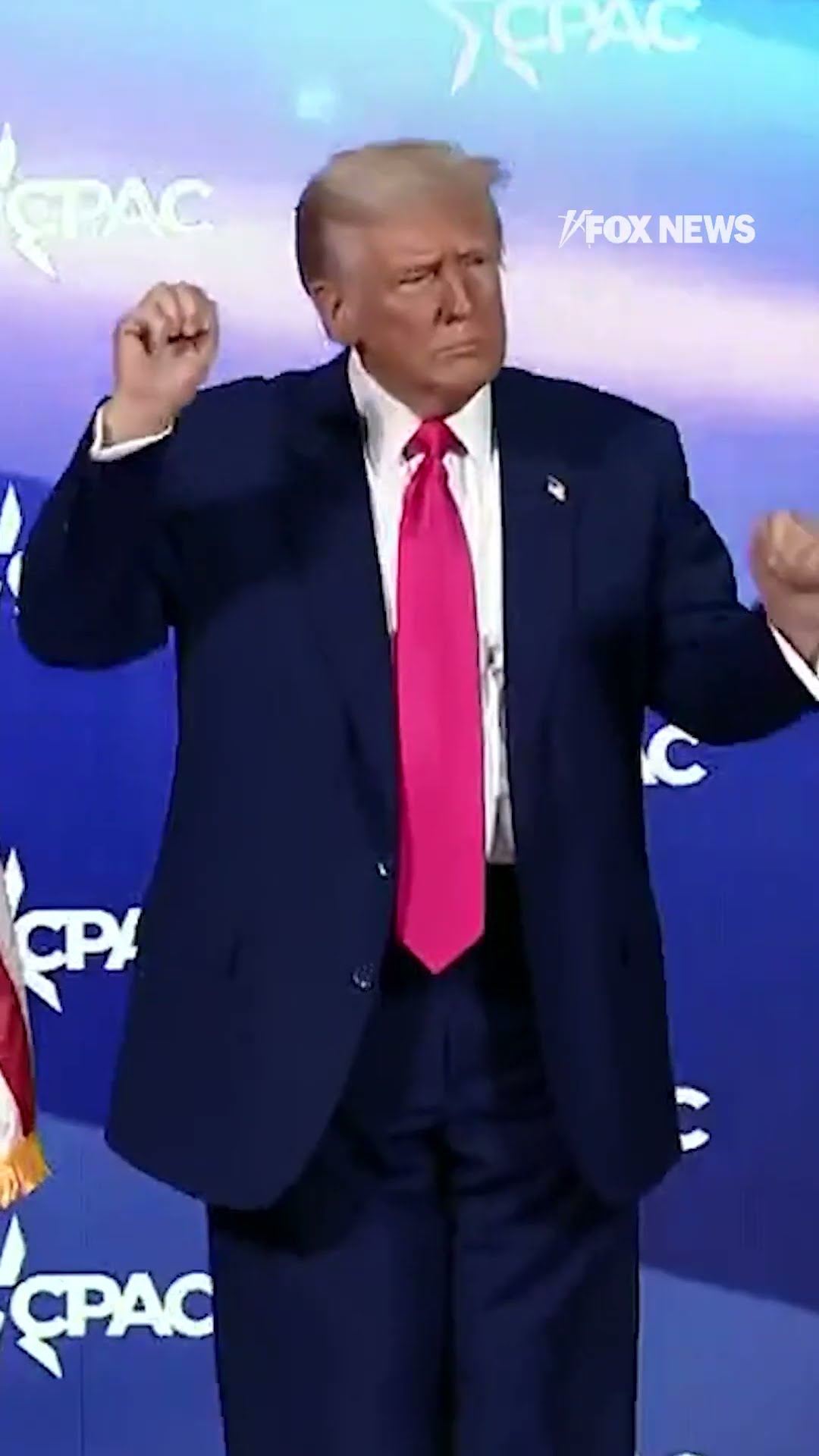 President Trump dances at CPAC. That's it. That's the video.