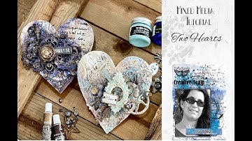 Mixed media step by step  tutorial  - Two Hearts for Finnabair