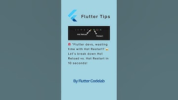 Hot Reload vs. Hot Restart in Flutter – Stop Wasting Time! 🔥 #flutterdev #fluttertip