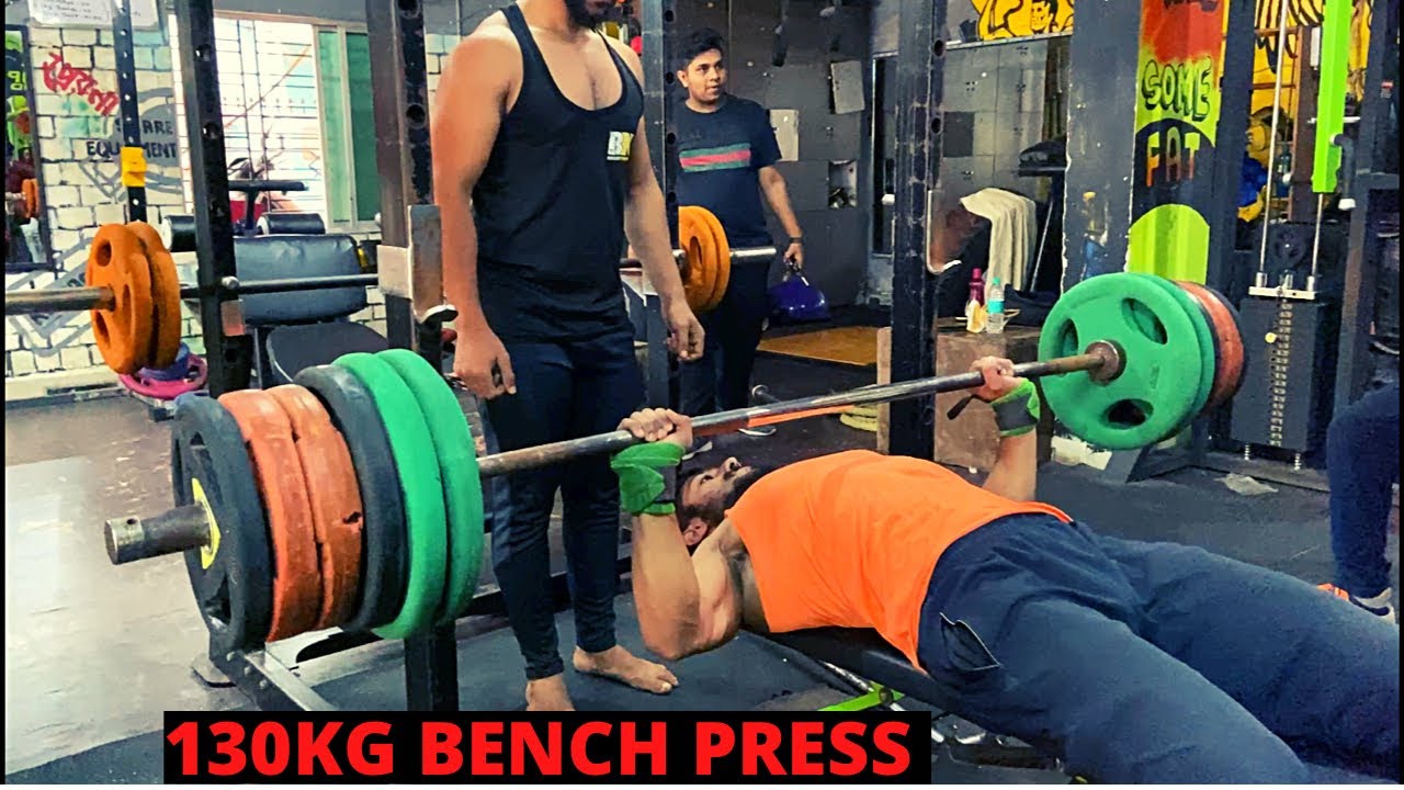 130Kg Bench Press Strength Check Out HELP FITNESS YouTube