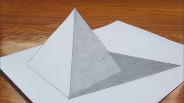 3D PYRAMID - step by step || simple art drawing || 2020 ||