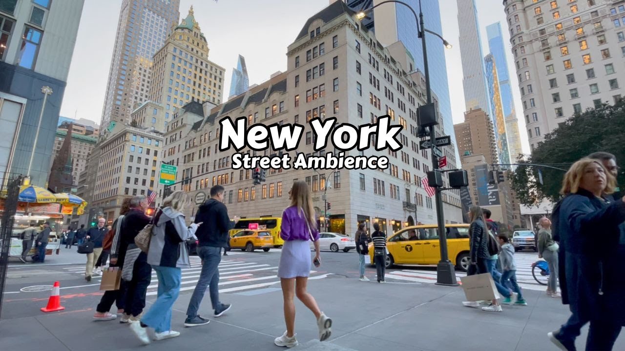 New York Street Ambience 4k Video - City Sounds, Traffic, Sound Effects, 5th Avenue New York Street Ambience 4k Video - City Sounds, Traffic, Sound Effects, 5th Avenue