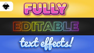 Create 3 FULLY Editable Text Effects in Inkscape 1.3