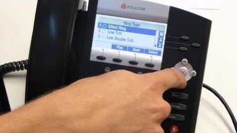 Adjusting the Ring Type on Polycom IP450