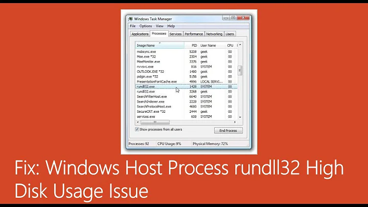 (SOLVED) Windows host process rundll32 high disk / CPU usage Windows 10