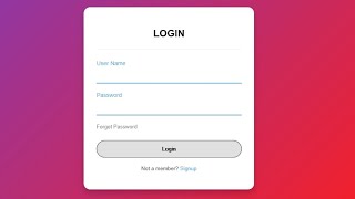 How to Create a Login Page with HTML & CSS only