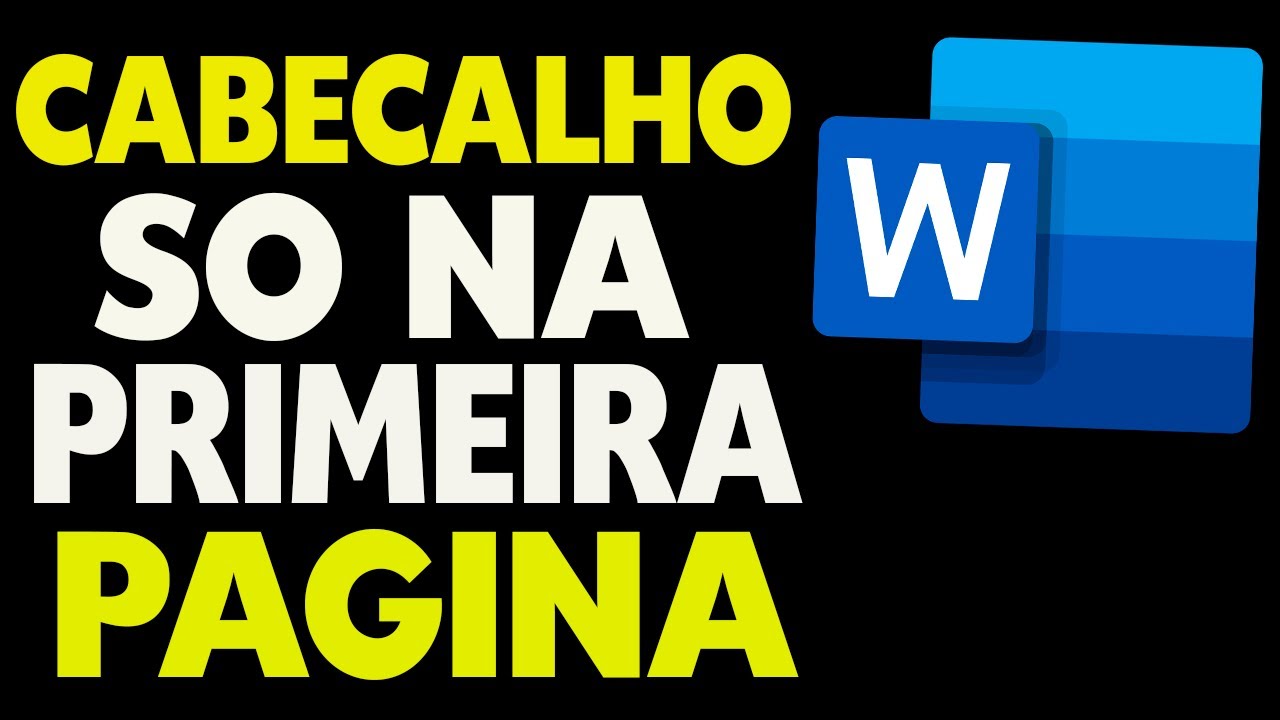 Como Colocar Cabeçalho no Word Só na Primeira Pagina - YouTube