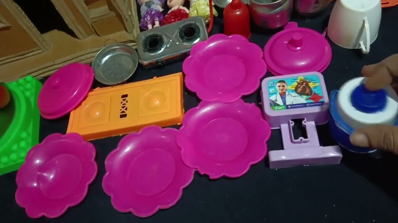 11 Minutes Satisfying With Unboxing Hello Kitty kitchen Set/Sanrio Lovely Dollhouse cooking set gem 
