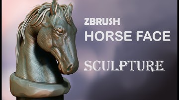 Zbrush sculpting ( HORSE Head ) Timelapse