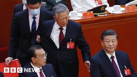 Chinese ex-president Hu Jintao escorted out of congress - BBC News