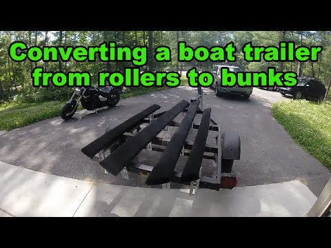 Boat Trailer Bunk Conversion - YouTube