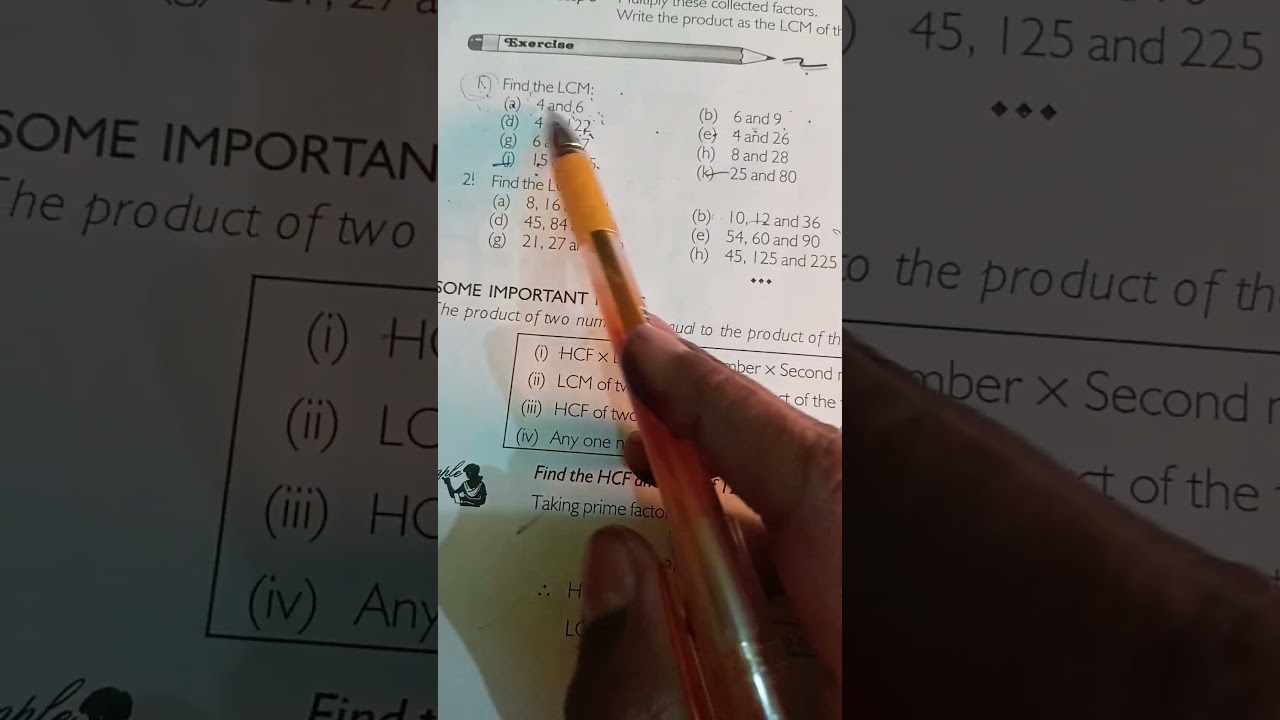 The class four maths book exercise , thirty question number one