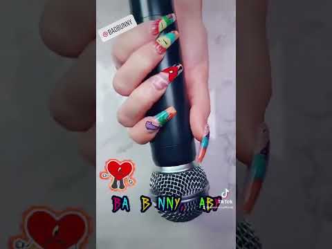 Bad Bunny Nail Design