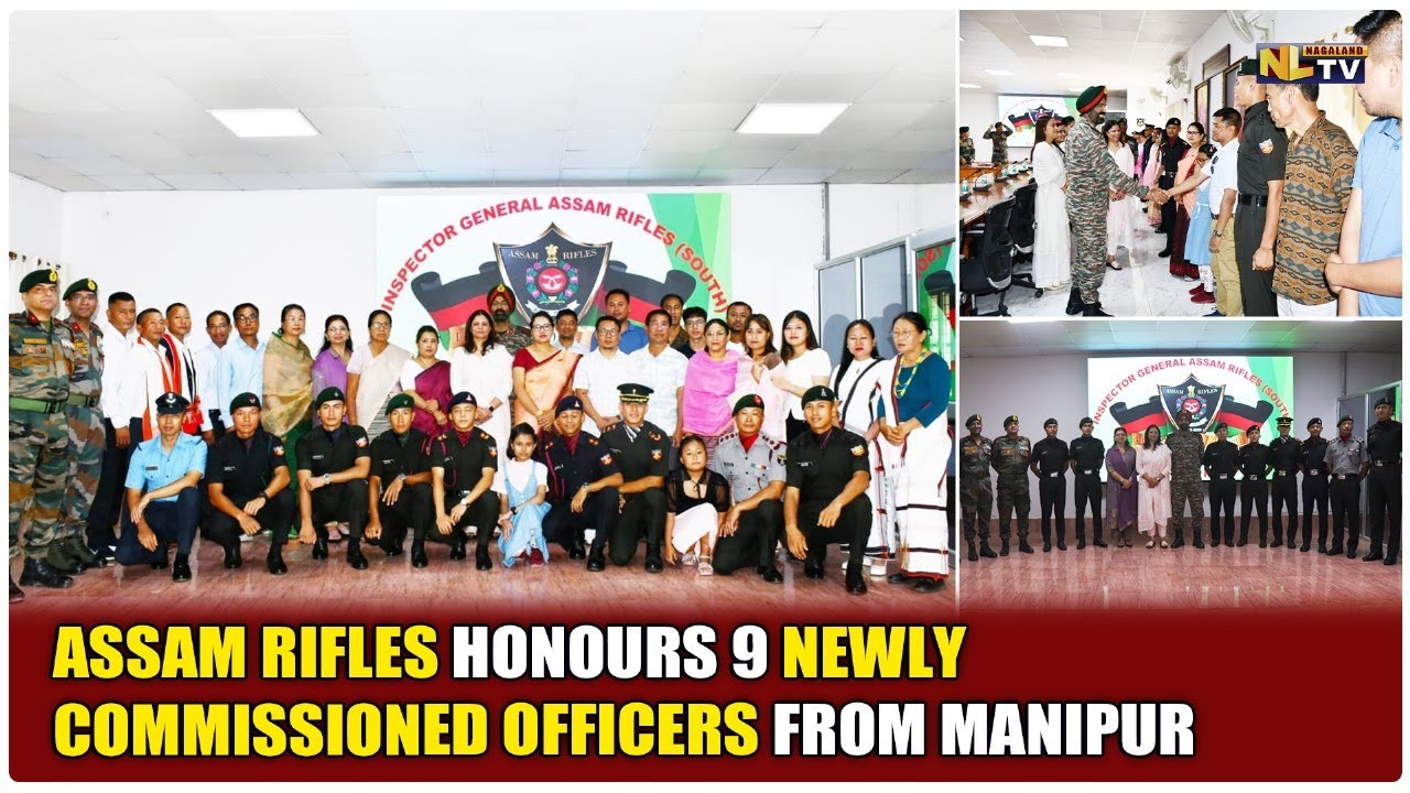 ASSAM RIFLES HONOURS 9 NEWLY COMMISSIONED OFFICERS FROM MANIPUR - YouTube