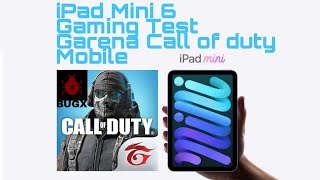 iPad Mini 6 Gaming Test - Garena Call of Duty Mobile #1 My Setting In Description...