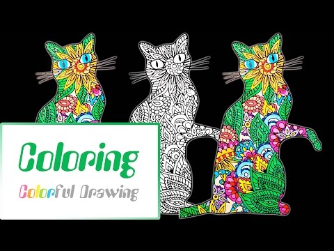 speed-coloring---coloriage-pour-adultes-chat-!