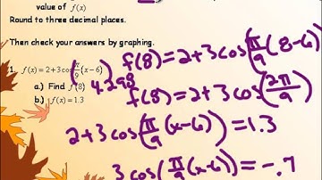 Evaluation of Sinusoidal Functions for PreCal 10-18