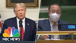 Trump Calls Out China For Role In Coronavirus Pandemic During U.N. Speech | NBC News NOW