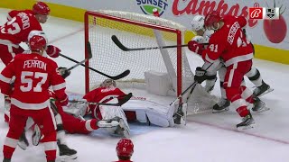Kings goal is negated for goaltender interference after a Red Wings challenge.