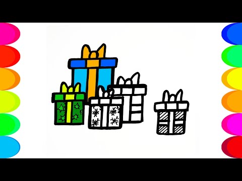 როგორ დავხატოთ საშობაო საჩუქრები