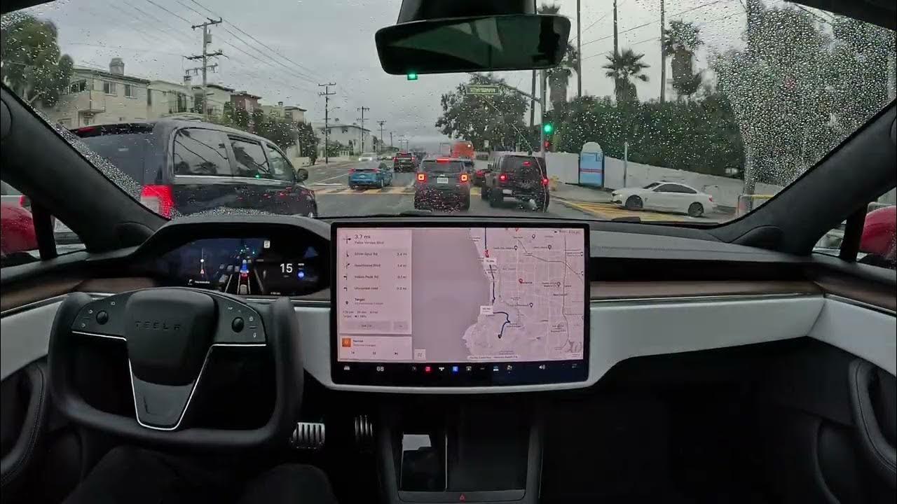 Tesla Full SelfDriving Beta 12.2.1 Drives Better than Auto Wipers Work