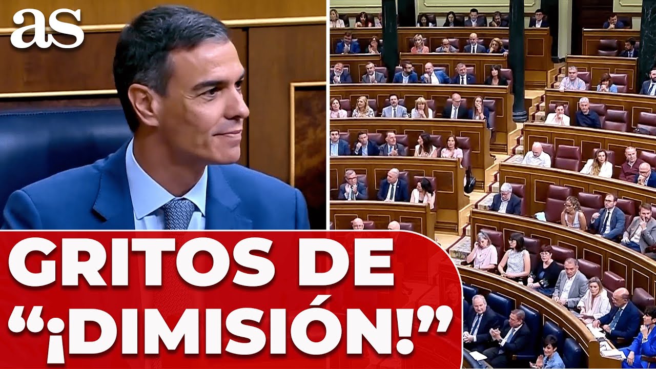 GRITOS de "¡DIMISIÓN, DIMISIÓN!" a PEDRO SÁNCHEZ en el CONGRESO tras el 'CASO CERDÁN'