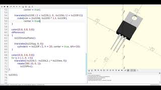 OpenSCAD - 3D Model for TO 220 Package (MOSFET, LM7805, LM317 etc.)