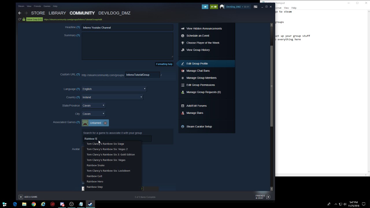 Steam Group Tutorial - For Beginners